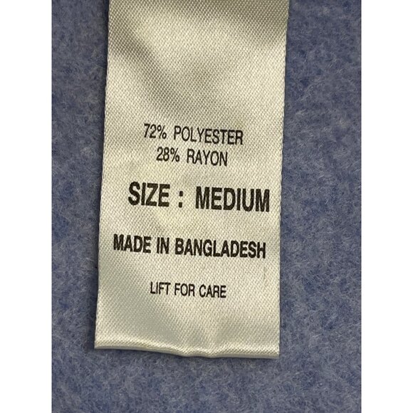 Disney Women’s Blue Minnie Mouse Embroidered Long Loungewear Zippered Sz M - New - Picture 9 of 11